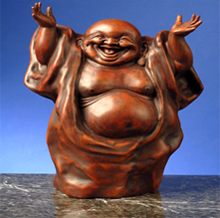 Standing Laughing Budhha Feng Shui Gift - Symbolizes richness and happiness